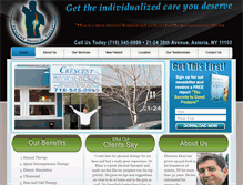 Tablet Screenshot of crescentphysicaltherapy.com